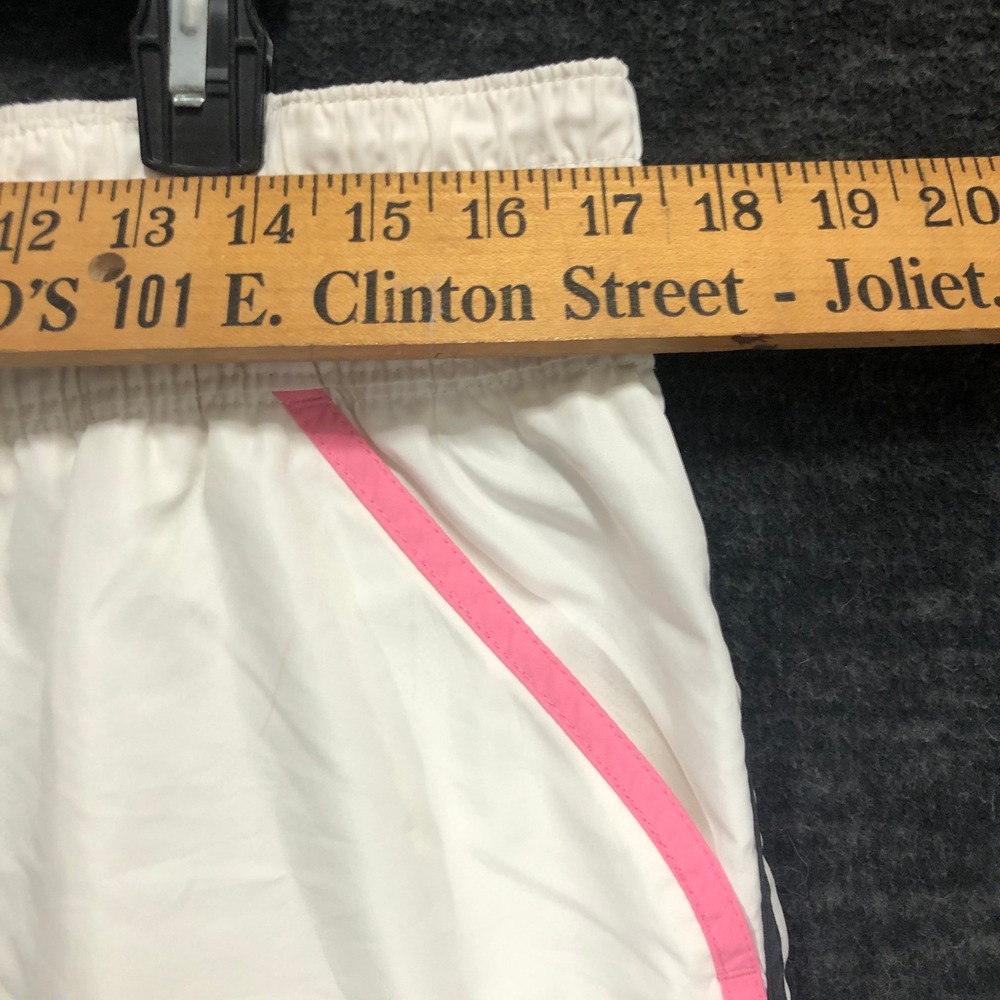 Nike Athletic Shorts White Pink Stripe Drawstring Lightweight Casual Size Medium - Picture 4 of 7